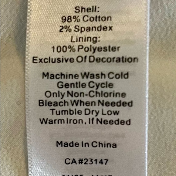 Talbots Blue and Cream Botanical Midi Dress - Picture 6 of 6